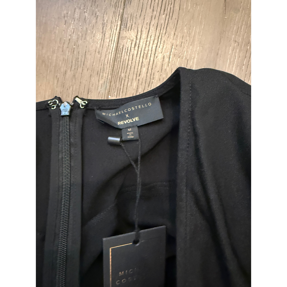 Michael Costello x Revolve Black Long Sleeve Midi Dress New with Tags Size M - Picture 4 of 5